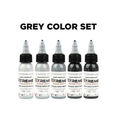 Xtreme Ink Opaque Grey Set - 30ml