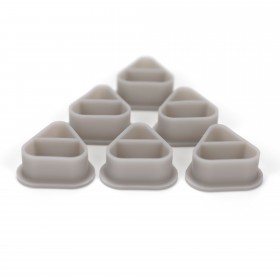 Silicone Ink Cups Triangle - Grey - 80 pcs